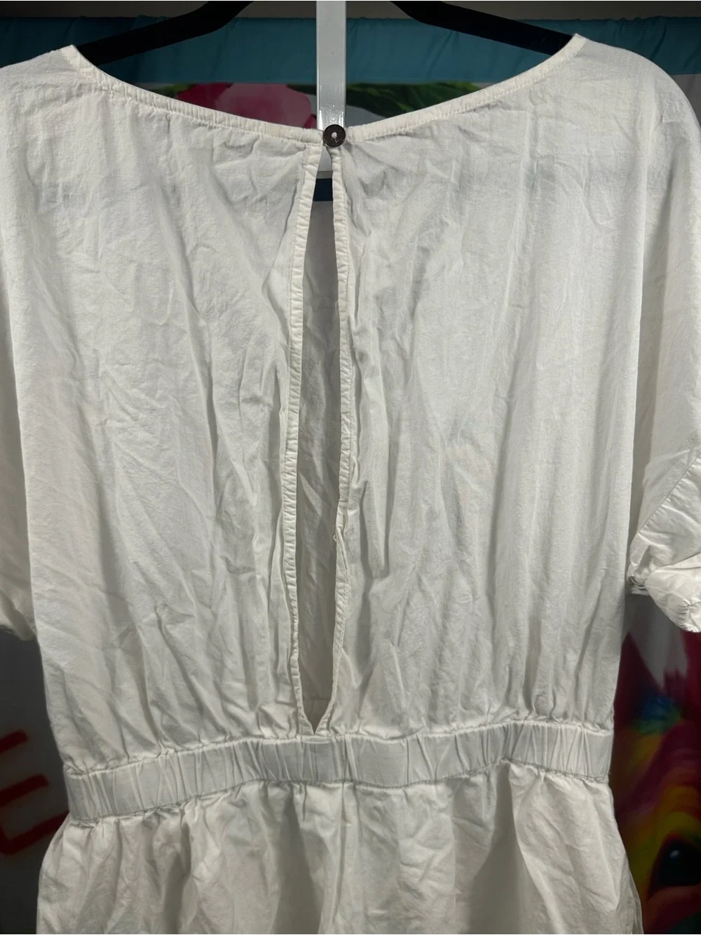 181. Free People White cotton poplin Mini Dress - Picture 4 of 6